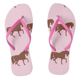 Brown horse silhouette on pink