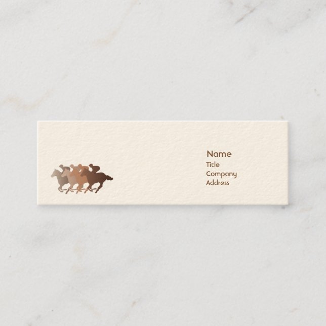 Brown Horse - Skinny Mini Business Card (Front)