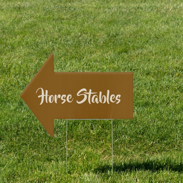Brown Horse Stables Directional Sign (Insitu)