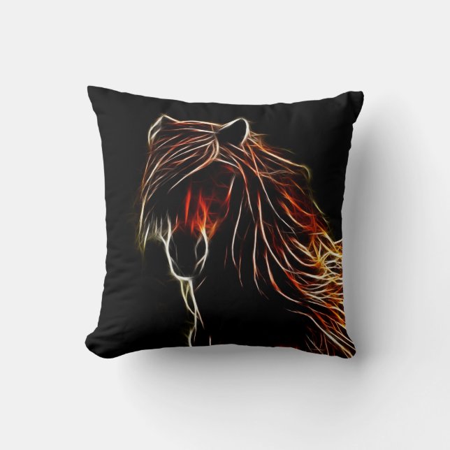 Brown Horse Throw Pillow (Front)