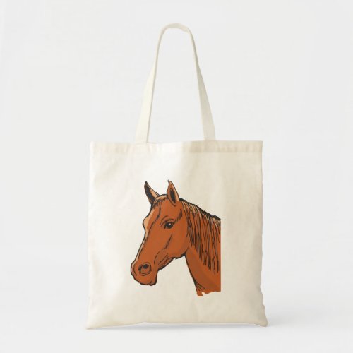 Brown Horse Tote Bag