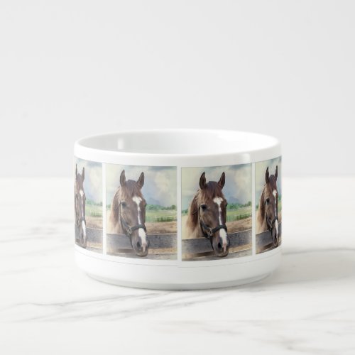 Brown Horse with Halter Bowl