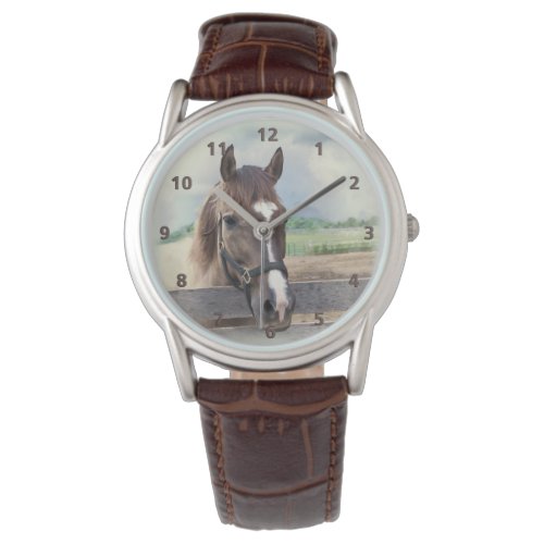 Brown Horse with Halter Watch