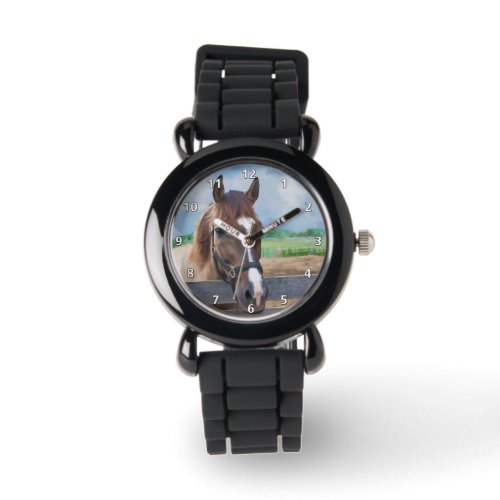 Brown Horse with Halter Watch