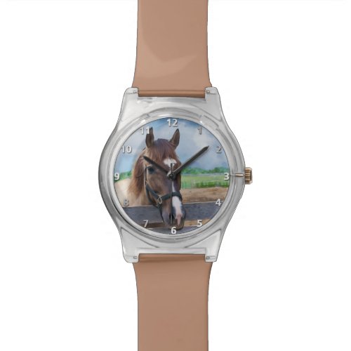 Brown Horse with Halter Watch