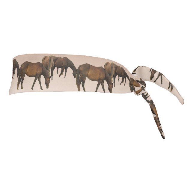 Brown Horses Animal Tie Headband (Rotate 90)