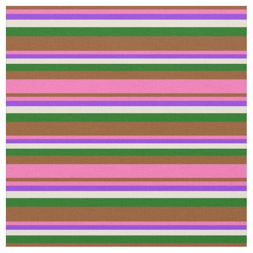 Brown, Hot Pink, Purple, Bisque & Dark Green Fabric