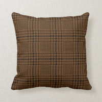 Brown Houndstooth Glen Check Pattern