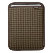 Brown Houndstooth Handsome Gentlemen's Pattern iPad Sleeve (Front Device)