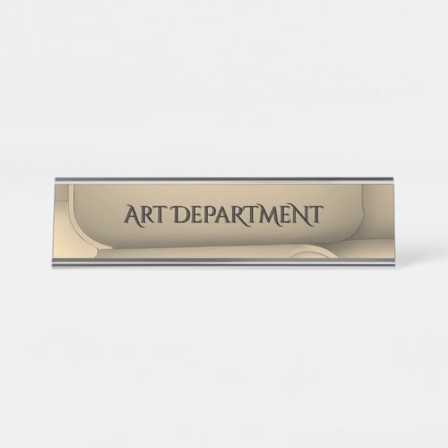 Brown Hues Modern Art  Desk Name Plate