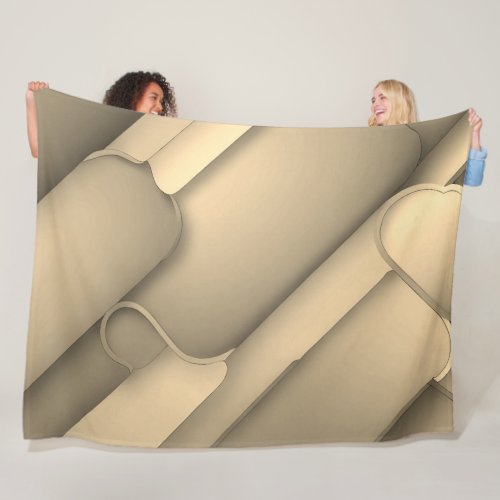 Brown Hues Modern Art  Fleece Blanket