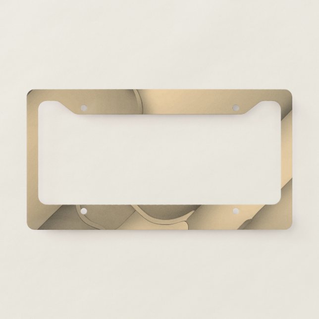 Brown Hues Modern Art  License Plate Frame (Front)