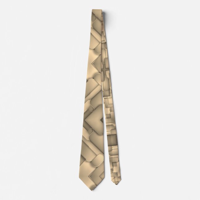 Brown Hues Modern Art  Neck Tie (Front)