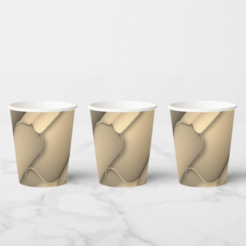 Brown Hues Modern Art  Paper Cups