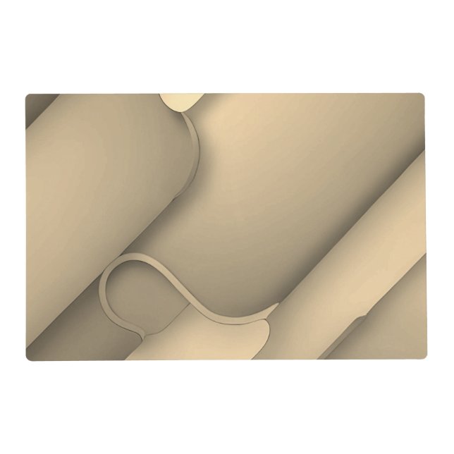 Brown Hues Modern Art  Placemat (Front)