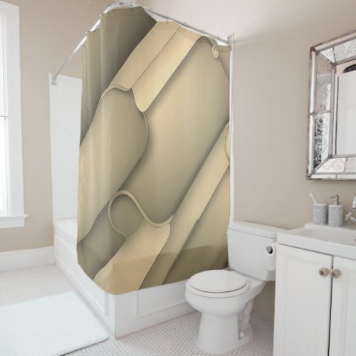 Brown Hues Modern Art  Shower Curtain
