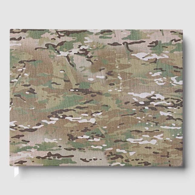 Brown Hunting Camo Pattern Guest Book (Front)