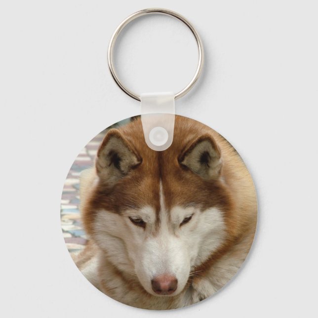 Brown Husky Keychain (Front)