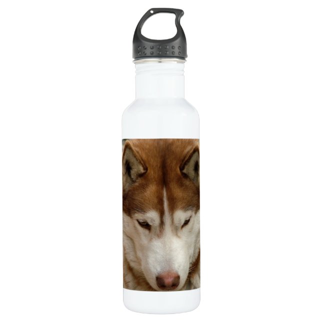 Brown Husky Water Bottle (Front)