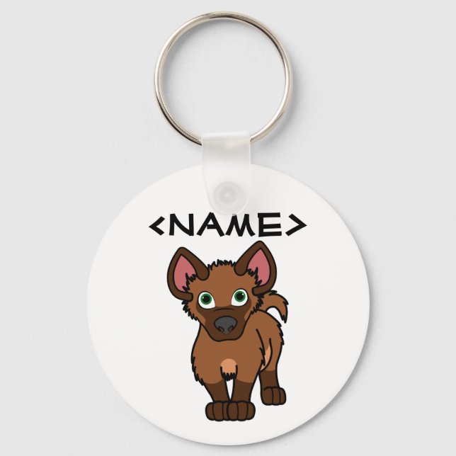 Brown Hyena Cub Keychain (Front)