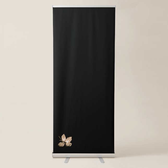 brown illustration Des Vertical Retractable Banner (Front)