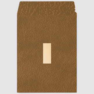 Brown Imitation Leather Corporate Business Mailer