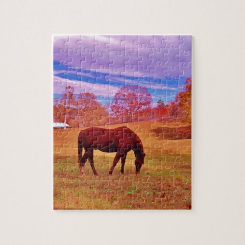  Brown in a dreamy colored field Jigsaw Puzzle