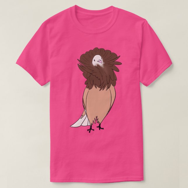 Brown Jacobin Pigeon 2 T-Shirt (Design Front)