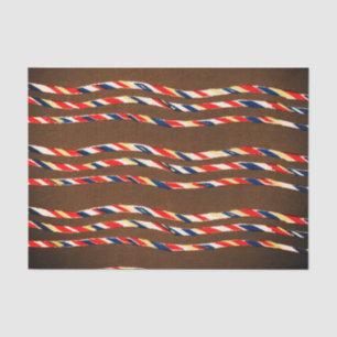 BROWN JAPANESE WOODBLOCK PATTERN TISSUE PAPER