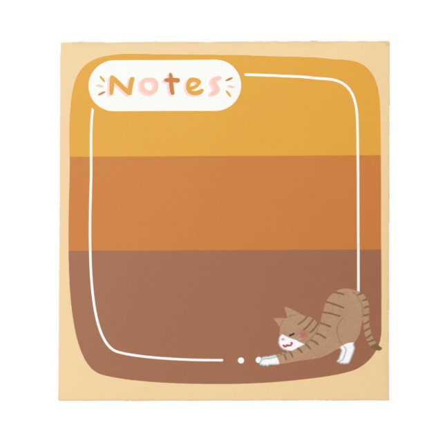 Brown kitten-brown notebook notepad (Front)