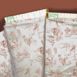 Brown Kitty Cat Bathroom Toile Fabric