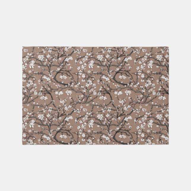 Brown,Klimt,Almond tree, Art,Painting,Gustav Klimt Rug (Front)
