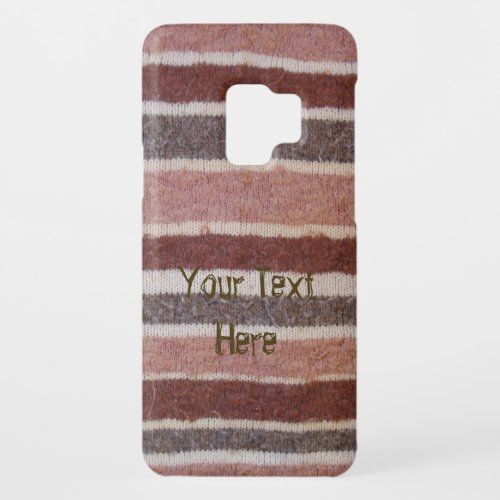 brown knitted stripes vintage style fun design Case_Mate samsung galaxy s9 case