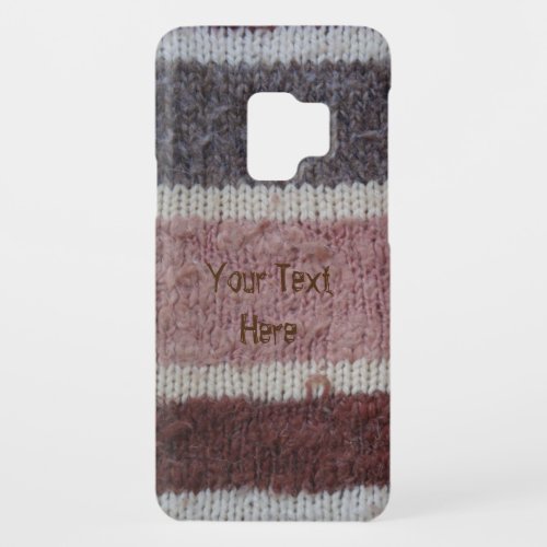 brown knitted stripes vintage style fun design Case_Mate samsung galaxy s9 case
