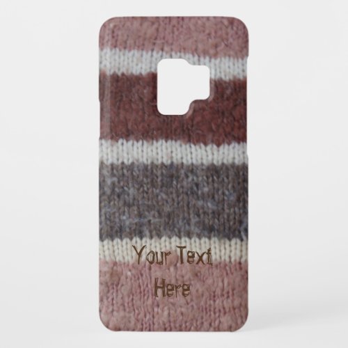 brown knitted stripes vintage style fun design Case_Mate samsung galaxy s9 case