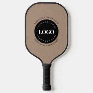 Brown Kraft Custom Logo & Text Business Branded Pickleball Paddle