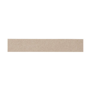 Brown Kraft Paper Background Printed Invitation Belly Band