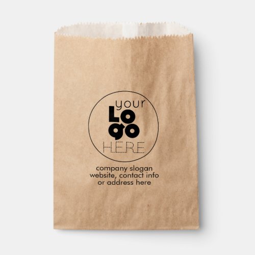 Brown Kraft Paper Favor Bags with Company Logo