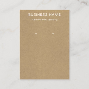 Brown Kraft Paper Print Earring Display Card