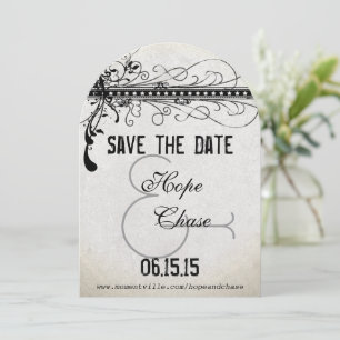 Brown Kraft Paper Wedding Save the Date