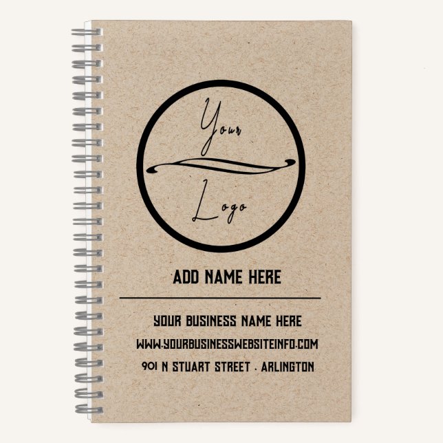 Brown Kraft Promotional Logo Business Corporate   Notebook (Front)