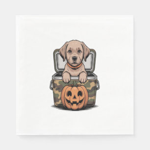 Brown Lab Dog Halloween Spooky Napkins