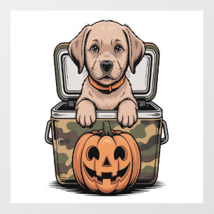 Brown Lab Dog Halloween Spooky Wall Decal