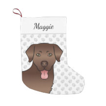 Details about   Mini 6" Christmas Stocking Chocolate Golden Lab Hunting Print Lined 