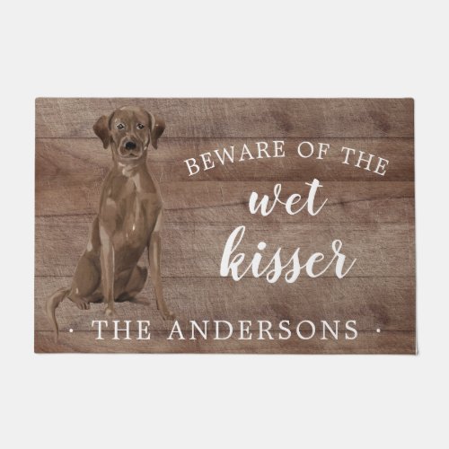 Brown Labrador Retriever Dog Personalized Door Mat