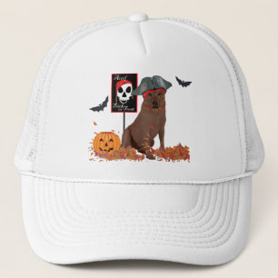 Brown Labrador Retriever Pirate Trucker Hat