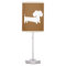 Brown Lamp Shade + White Dachshund