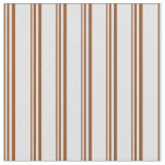 [ Thumbnail: Brown & Lavender Colored Pattern of Stripes Fabric ]