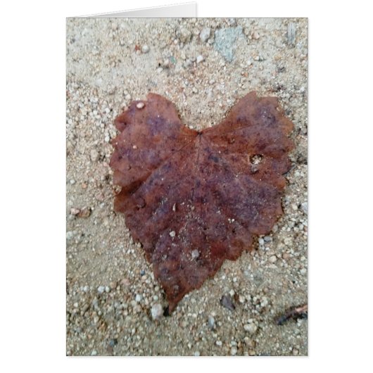 Brown Leaf Heart Cards (Front)
