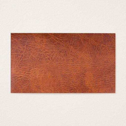 Customizable Brown leather business card